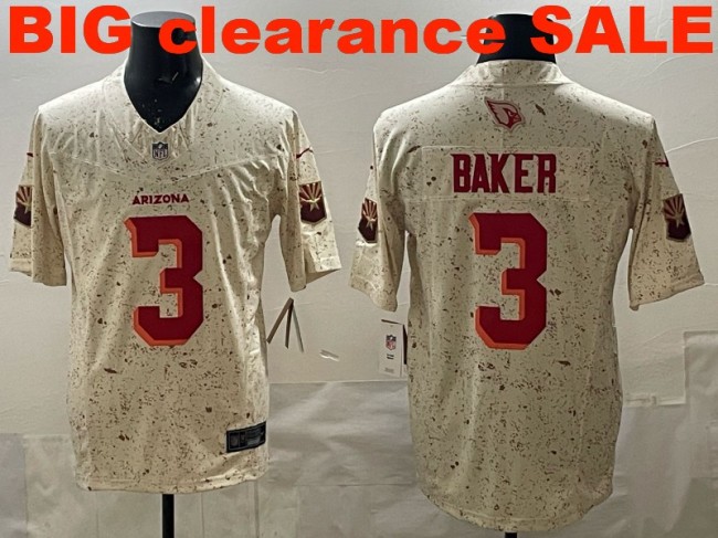 Clearance SALE Mens & Womens & Youth Arizona Cardinals #3 Budda Baker 2025 “Rivalries” F.U.S.E. Stitched Limited Jersey Natural
