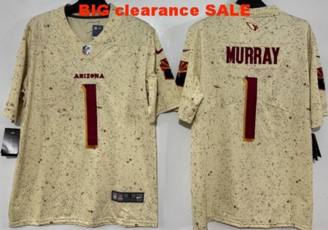 Clearance SALE Mens & Womens & Youth Arizona Cardinals #1 Kyler Murray 2025 “Rivalries” F.U.S.E. Stitched Limited Jersey Natural