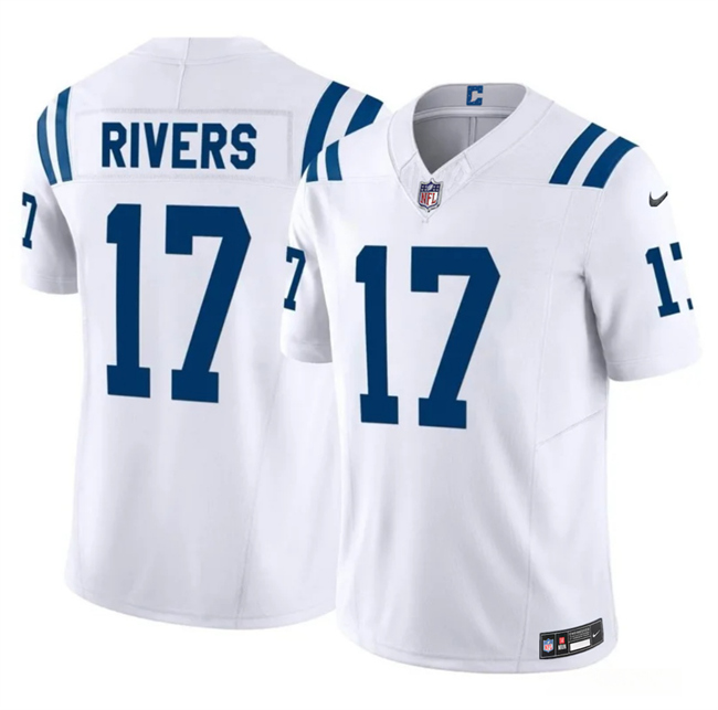Men's Indianapolis Colts #17 Philip Rivers White 2025 F.U.S.E. Vapor Limited Stitched Football Jersey