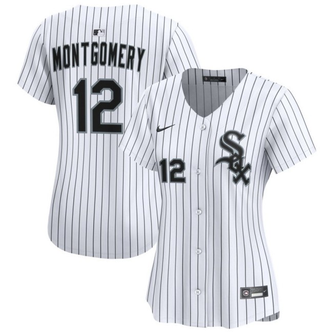 Women's Chicago White Sox #12 Colson Montgomery White Home Nike Limited Stitched Baseball Jersey