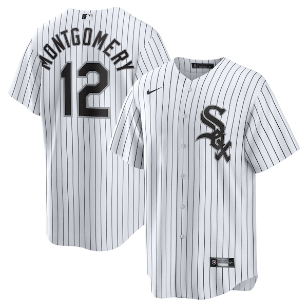 Men's Chicago White Sox #12 Colson Montgomery White Home Cool Base Stitched Baseball Jersey