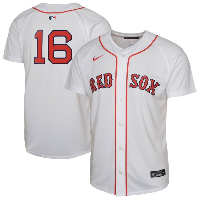 Youth Boston Red Sox #16 Jarren Duran White Nike No Name Limited Player Jersey