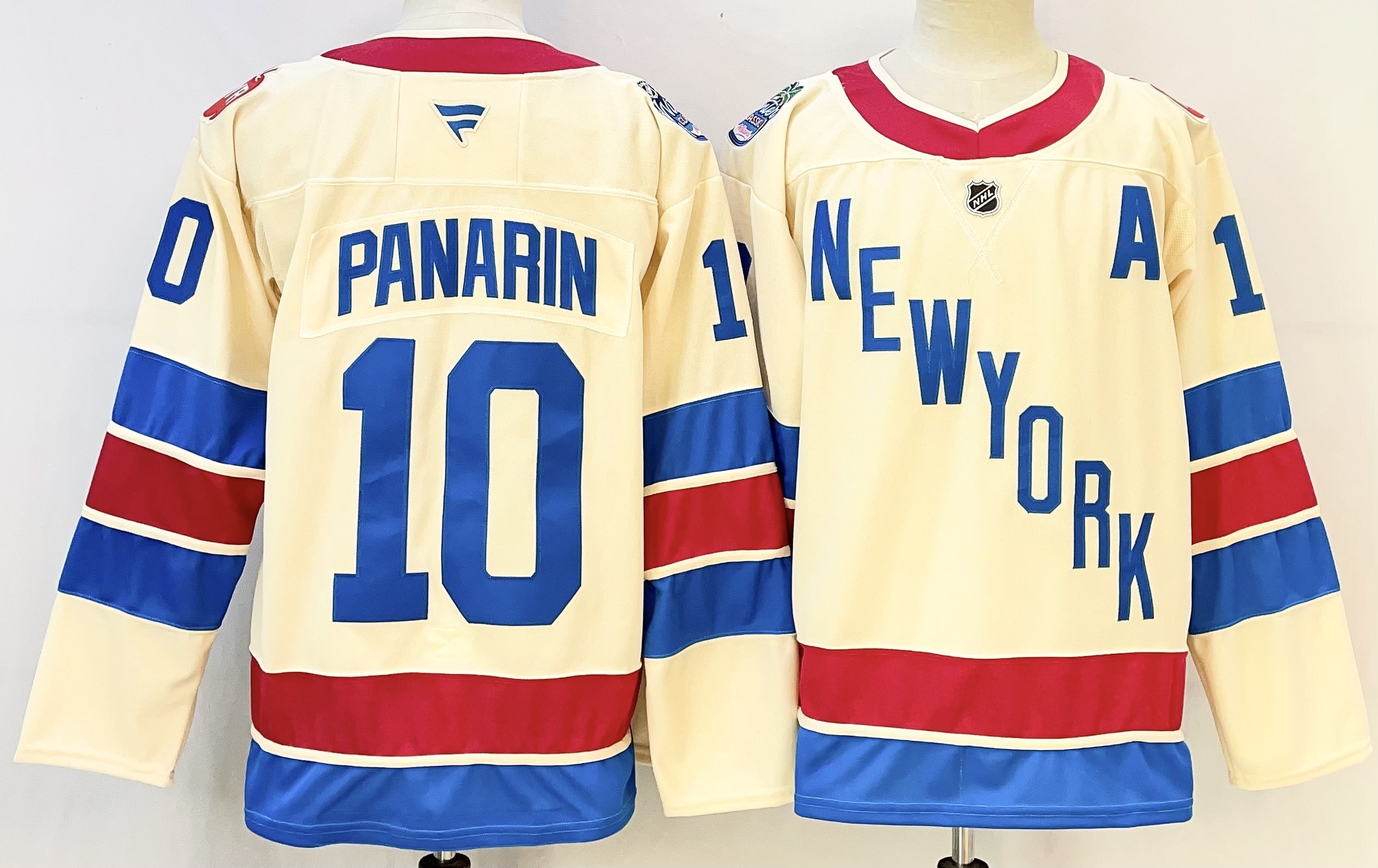 Men's New York Rangers #10 Artemi Panarin Beige 2025-26 Winter Classic With A Patch Stitched Hockey