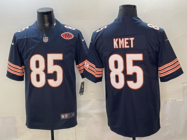 Men's Chicago Bears #85 Cole Kmet Navy 2025 With VMH Patch Vapor Untouchable Limited Stitched Jersey