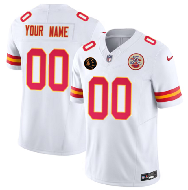 Men's & Women's & Youth Kansas City Chiefs Active Player Custom White 2025 F.U.S.E. John Madden Patch Vapor Untouchable Limited Stitched Football Jersey