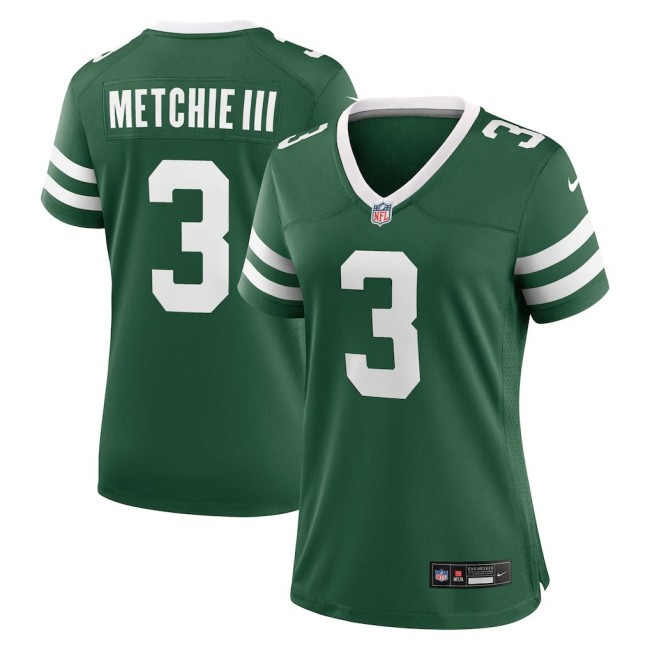 Women's New York Jets #3 John Metchie III Legacy Green Nike Team Game Stitched Jersey