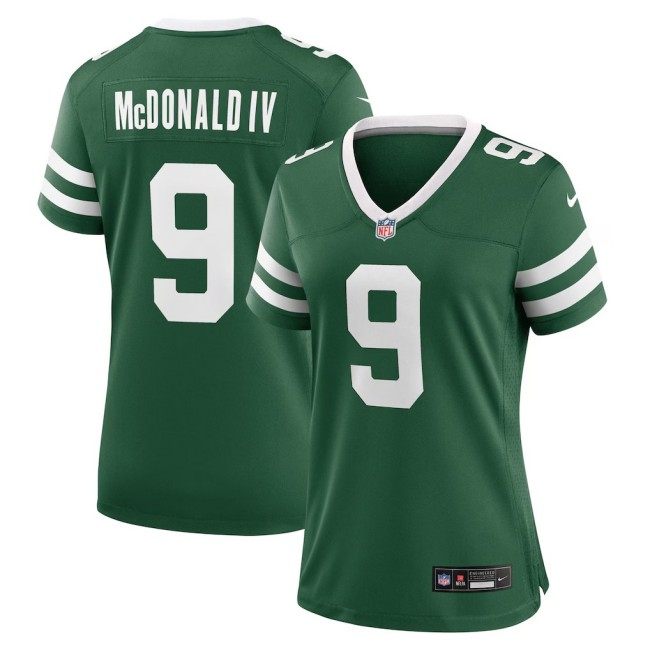 Women's New York Jets #9 Will McDonald IV Legacy Green Nike Team Game Stitched Jersey