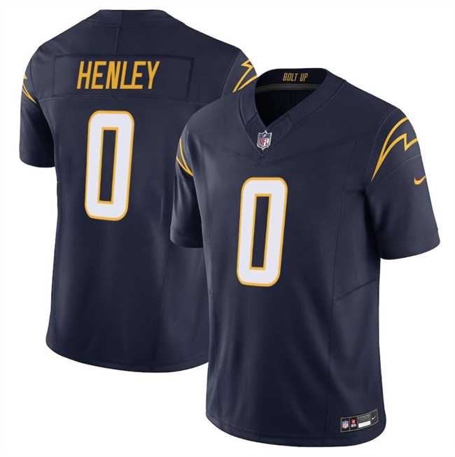 Women's Los Angeles Chargers #0 Daiyan Henley Navy 2025 F.U.S.E. Vapor Limited Stitched Jersey