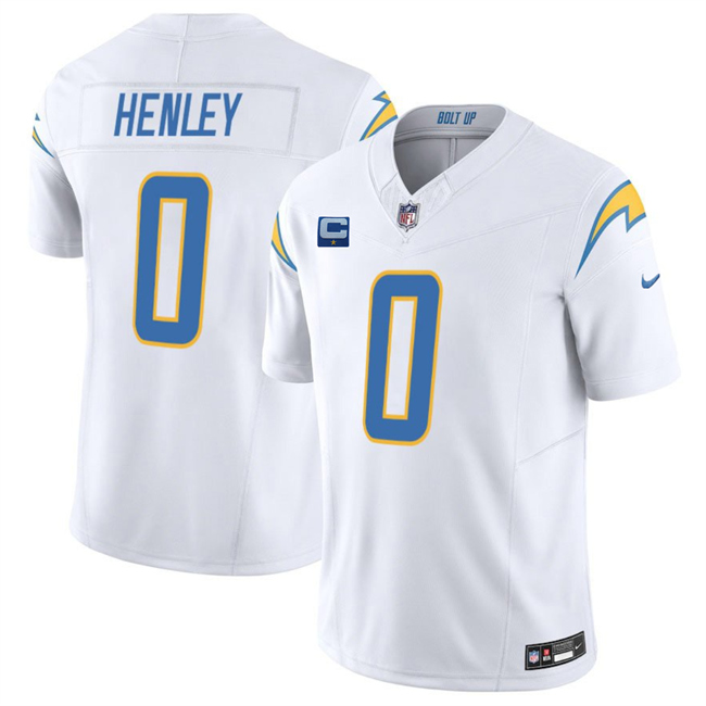 Women's Los Angeles Chargers #0 Daiyan Henley White 2025 F.U.S.E With 1-Star C Patch Vapor Limited Stitched Football Jersey