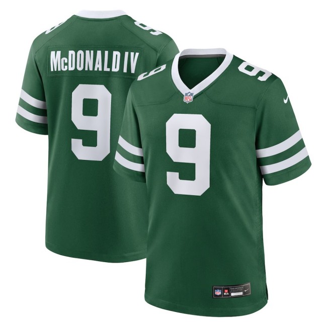 Men's New York Jets #9 Will McDonald IV Legacy Green Nike Team Game Stitched Jersey