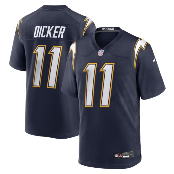 Men's Los Angeles Chargers #11 Cameron Dicker Navy Nike Alternate Game Stitched Jersey