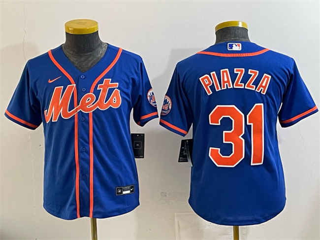 Youth New York Mets #31 Mike Piazza Royal Cool Base Stitched Baseball Jersey