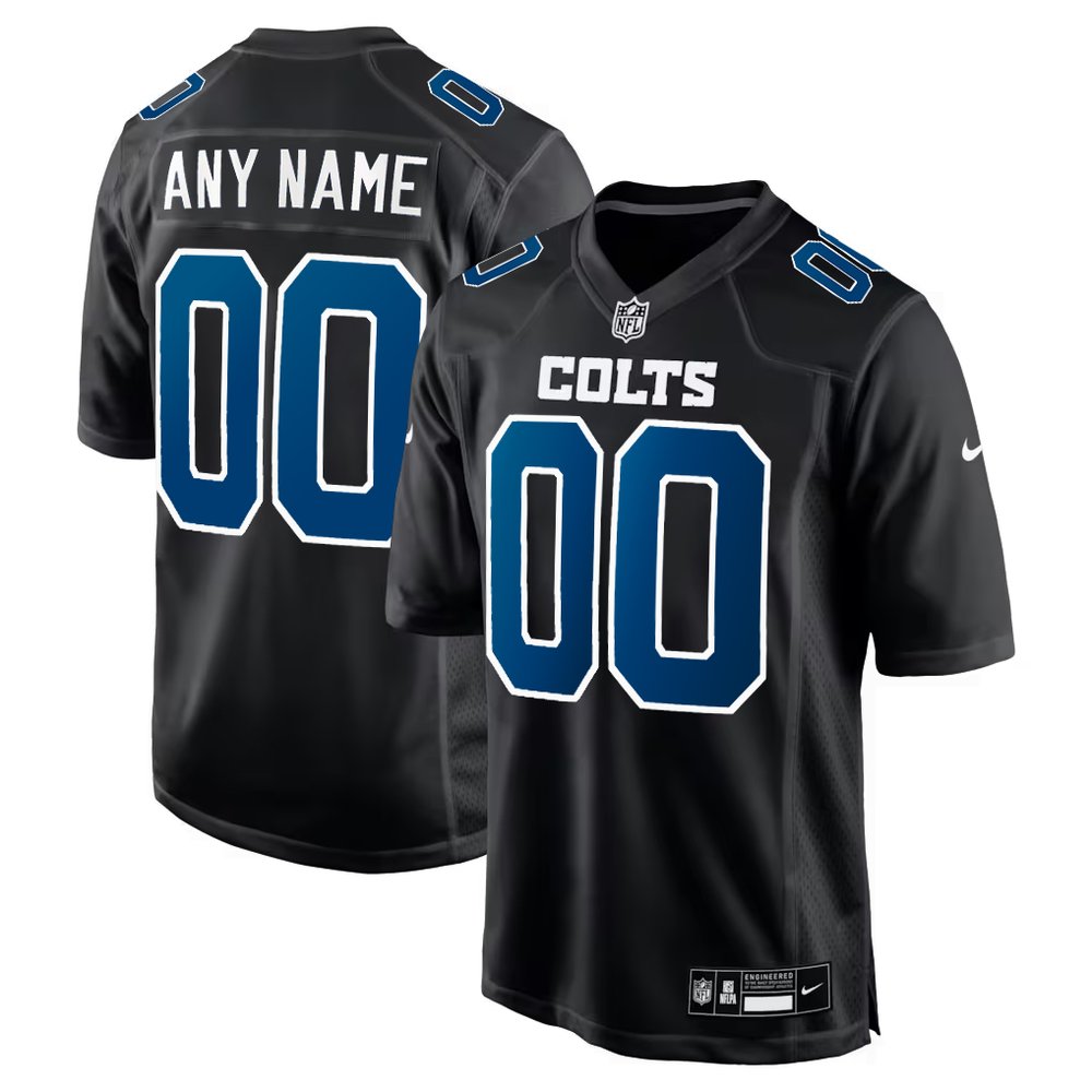 Men's & Women's & Youth Indianapolis Colts Custom Nike Carbon Black Fashion Vapor Limited Stitched Jersey