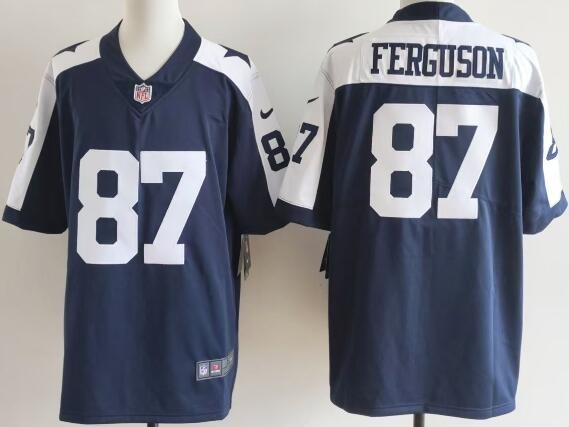 Men's Dallas Cowboys #87 Jake Ferguson Navy Alternate Vapor Limited Stitched Jersey