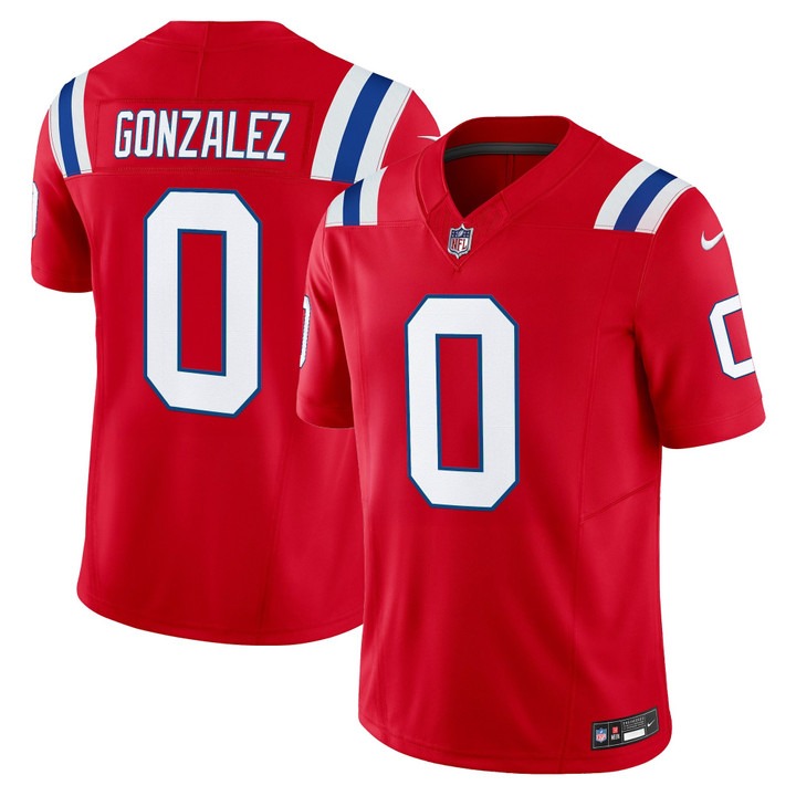 Youth New England Patriots #0 Christian Gonzalez Red F.U.S.E. Throwback Vapor Limited Stitched Jersey