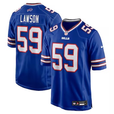 Men's Buffalo Bills #59 Shaq Lawson Royal Nike Team Game Jersey