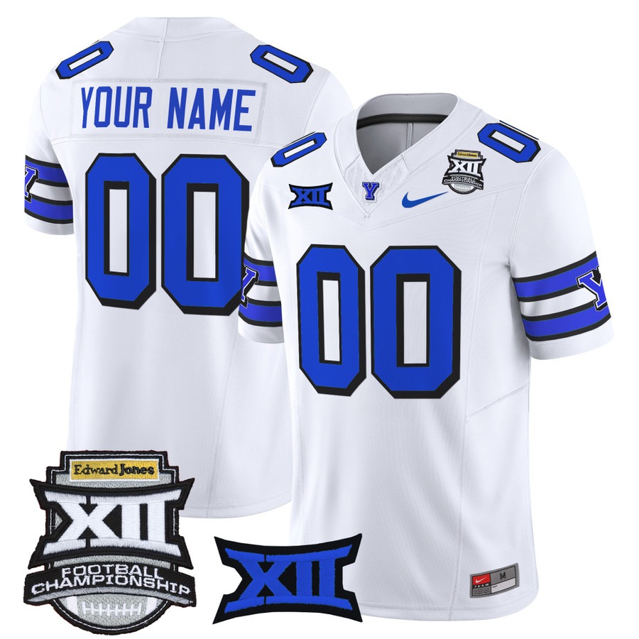Men's & Women's & Youth BYU Cougars Custom 2025 Big 12 Championship F.U.S.E. Vapor Limited Stitched football Jersey 1996 Throwback White