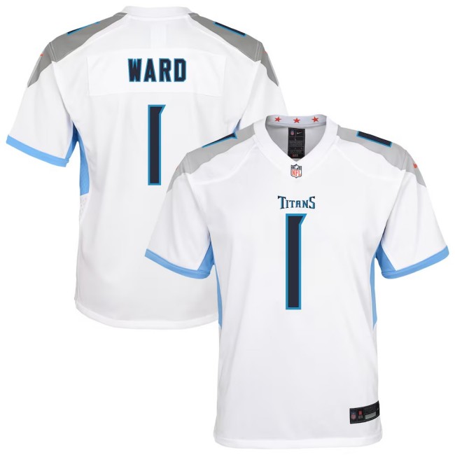 Youth Tennessee Titans #1 Cameron Ward White Nike Team Game Jersey