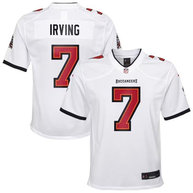 Youth Tampa Bay Buccaneers #7 Bucky Irving White Nike Game Jersey