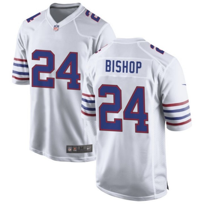 Men's Buffalo Bills #24 Cole Bishop White Alternate Nike Game Stitched NFL Jersey