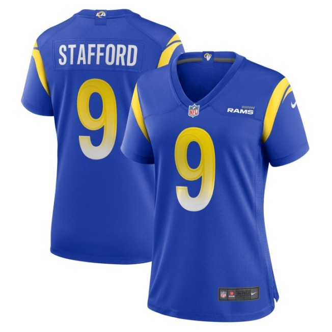 Women's Los Angeles Rams #9 Matthew Stafford Royal Nike Home Player Game Stitched NFL Jersey