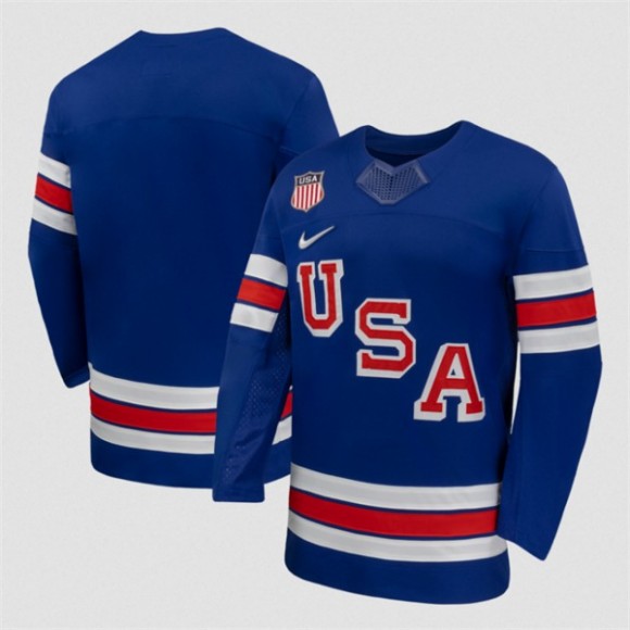 Men's USA Hockey Blank Royal 2026 Nike Stitched Jersey