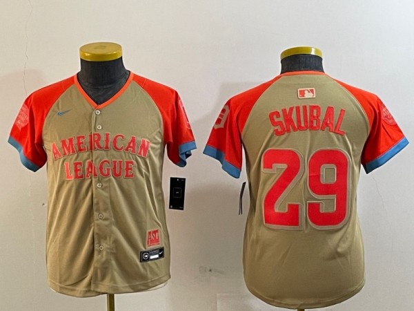 Youth American League #29 Tarik Skubal Cream 2024 All-Star Limited Nike Stitched Jersey