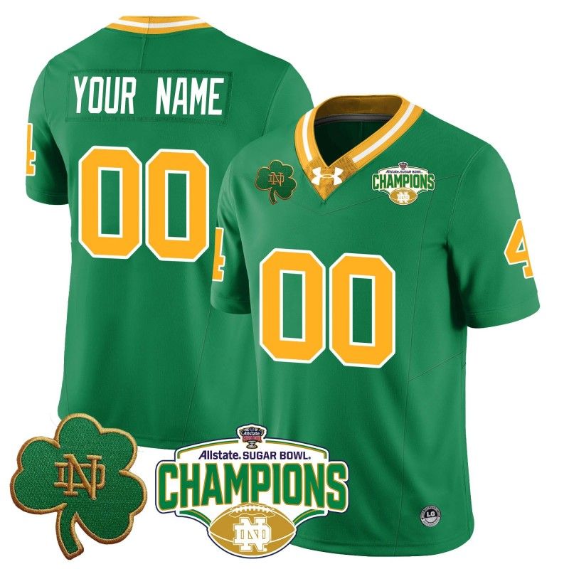 Custom Gender Name Number Notre Dame Fighting Irish 2025 Sugar Bowl Champions Stitched College Football Jersey Throwback