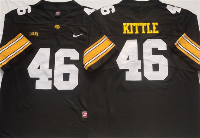 Youth Custom Iowa Hawkeyes Name Number Black Nike Vapor Limited Stitched NCAA Football Jersey