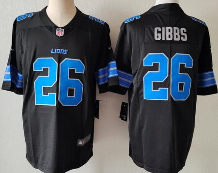 Men's Detroit Lions #26 Jahmyr Gibbs Limited Black Vapor Jersey