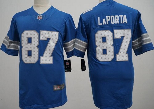 Men's Detroit Lions #87 Sam Laporta Limited Blue 2024 Vapor Jersey