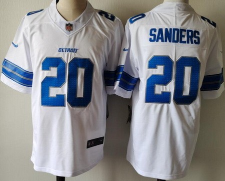 Men's Detroit Lions #20 Barry Sanders Limited White 2024 Vapor Jersey