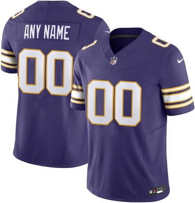 Gender Customized Minnesota Vikings Limited Purple Classic FUSE Vapor Jersey