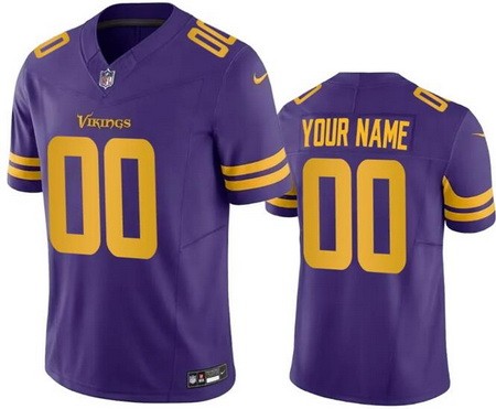 Gender Customized Minnesota Vikings Limited Purple Throwback FUSE Vapor Jersey