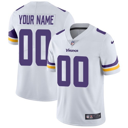 Gender Customized Minnesota Vikings Limited White Vapor Untouchable Jersey