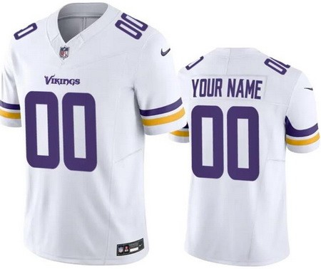 Gender Customized Minnesota Vikings Limited White FUSE Vapor Jersey