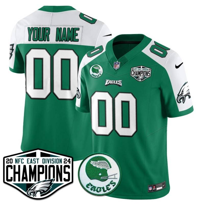 Gender Customized Philadelphia Eagles 2024 NFC East Division Champions Kelly Alternate Jersey - All Stitched