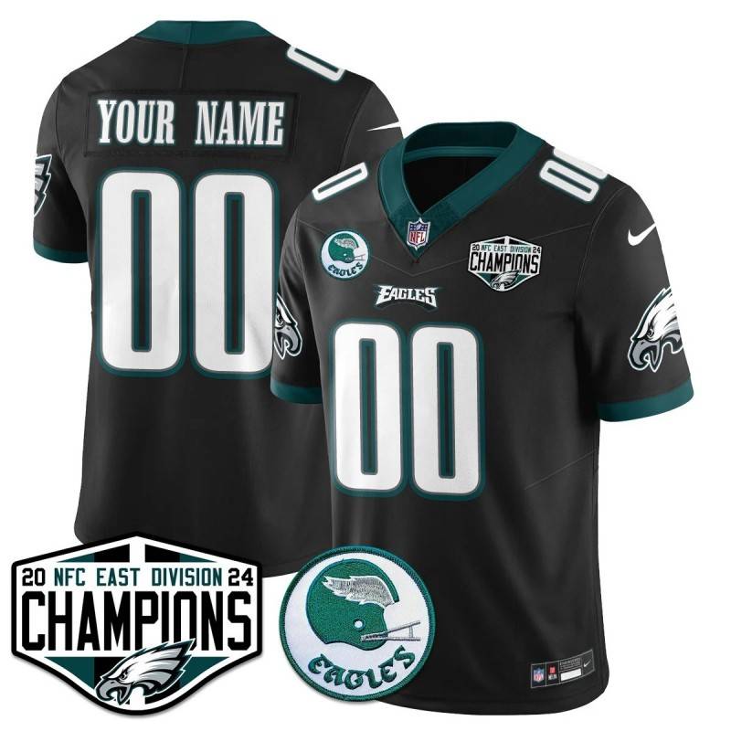 Gender Customized Philadelphia Eagles 2024 NFC East Division Champions Black Jersey - All Stitched