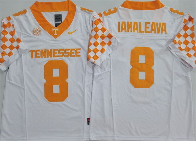 Men's Tennessee Volunteers #8 Nico Iamaleava White 2024 F.U.S.E. Stitched Football Jersey