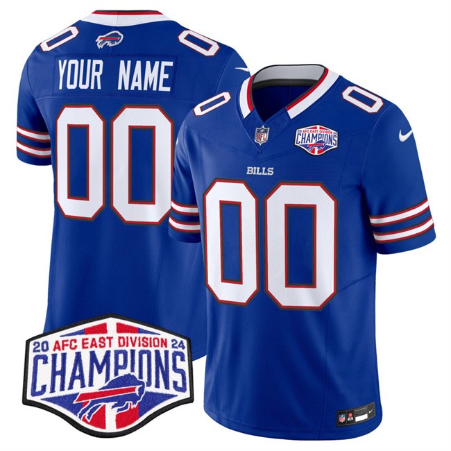 Men's Buffalo Bills ACTIVE PLAYER Custom Royal F.U.S.E. 2024 AFC East Division Champions Vapor Limited Stitched Football Jersey