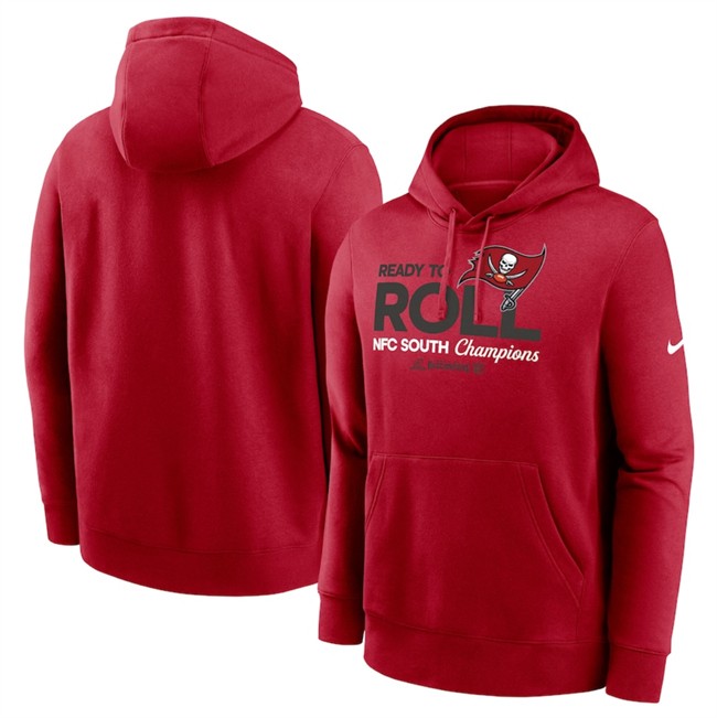 Men's Tampa Bay Buccaneers Red 2024 NFC South Champions Locker Room Trophy Collection Pullover Hoodie