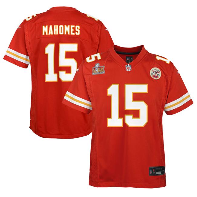 Youth Patrick Mahomes Kansas City Chiefs Nike Super Bowl LIX Game Player Jersey - Red