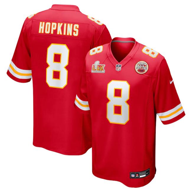 Men's DeAndre Hopkins Kansas City Chiefs Nike Super Bowl LIX Game Player Jersey - Red