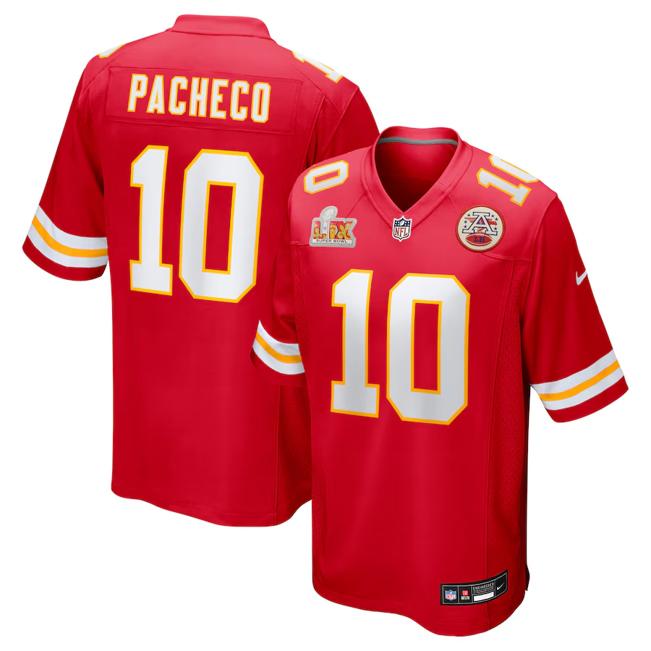 Men's Isiah Pacheco Kansas City Chiefs Nike Super Bowl LIX Game Jersey - Red