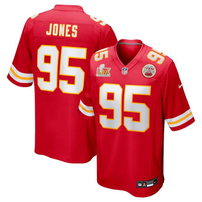 Men's Chris Jones Kansas City Chiefs Nike Super Bowl LIX Game Jersey - Red