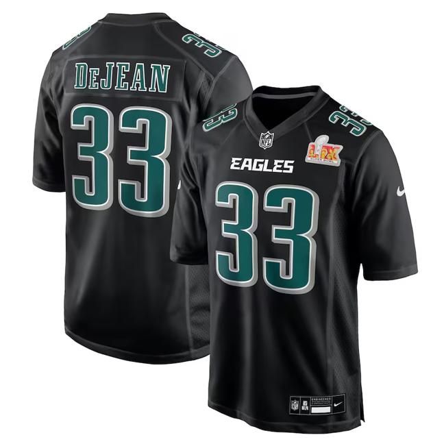 Men's Cooper DeJean Philadelphia Eagles Nike Super Bowl LIX Fashion Game Player Jersey - Carbon Black