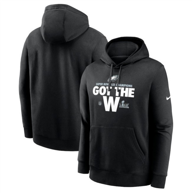 Men's Philadelphia Eagles Black Super Bowl LIX Champions Parade Therma Performance Pullover Hoodie