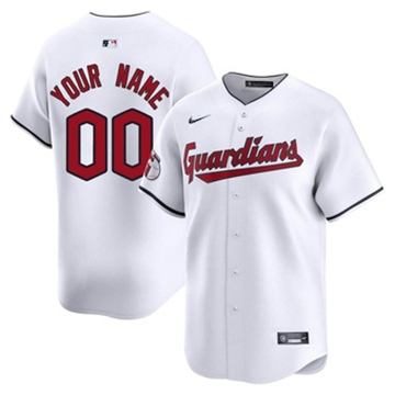 Men's Cleveland Guardians Custom Nike Home Replica White Stitched Baseball Jersey