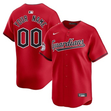 Youth Cleveland Guardians Custom Nike Alternate Replica Red Stitched Baseball Jersey