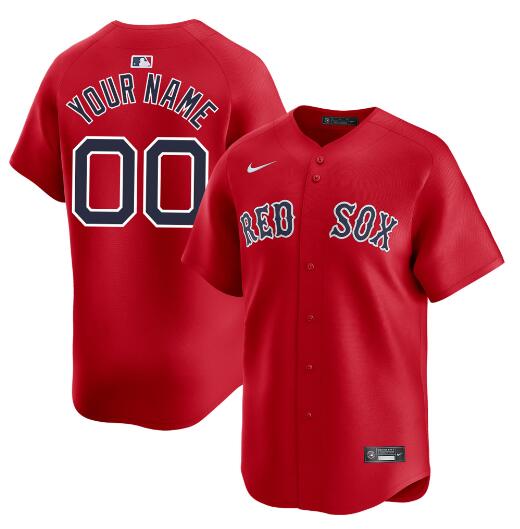 Men's Boston Red Sox ACTIVE PLAYER Custom Red Limited Stitched Baseball Jersey